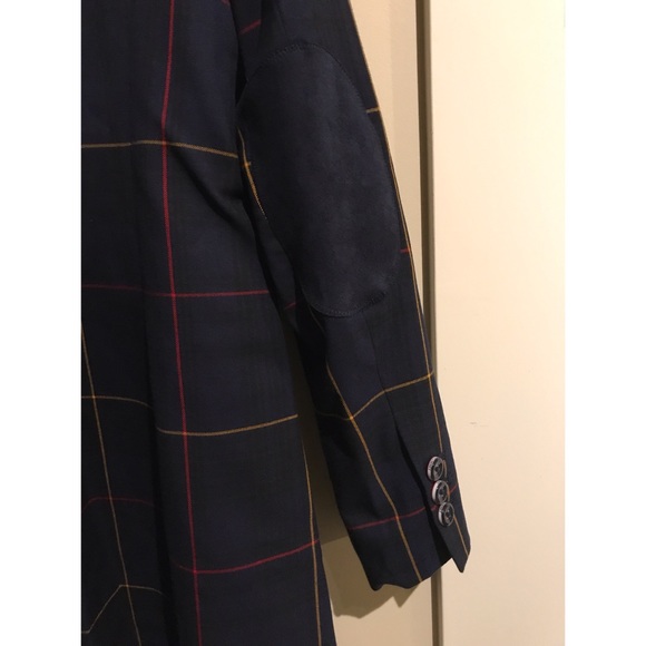 Tommy Hilfiger Navy Plaid Blazer - Picture 7 of 8